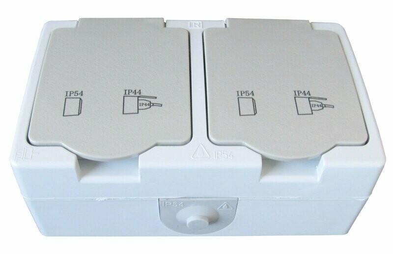 Aufputzsteckdose 2-fach - horizontal Aufputzsteckdose 2-fach - horizontal