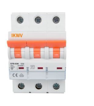 Leitungsschutzschalter EPB-63M 3P C10A, Sicherungsautomat MCB VDE geprüft