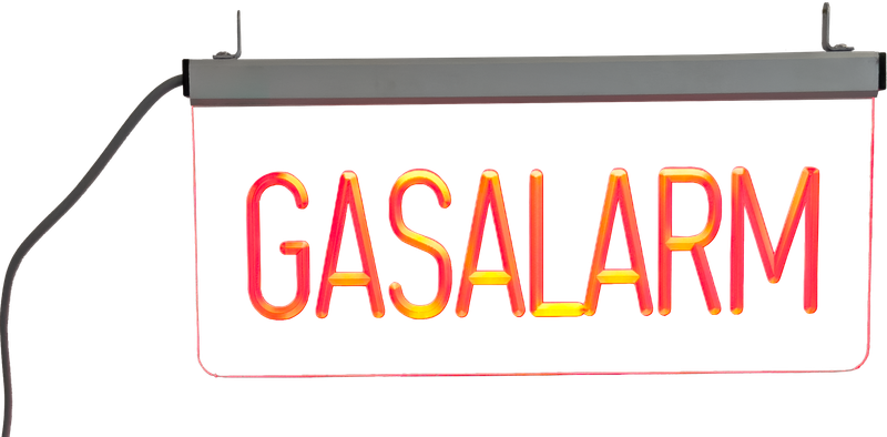 LED Leuchtschild Warnschild/ Warntransparent  Gasalarm