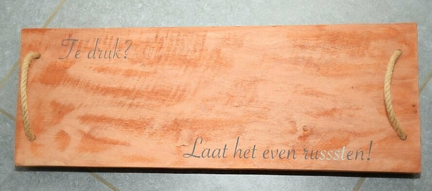 Houten decoratietray - gepersonaliseerd met eigen tekst en/of afbeelding