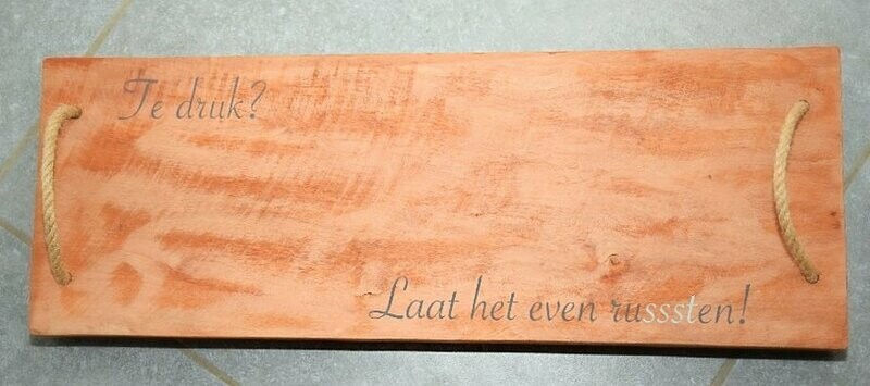 Houten decoratietray - gepersonaliseerd met eigen tekst en/of afbeelding