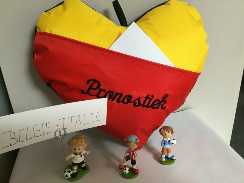 Supporterskussen hart Pronostiek (personaliseerbaar)