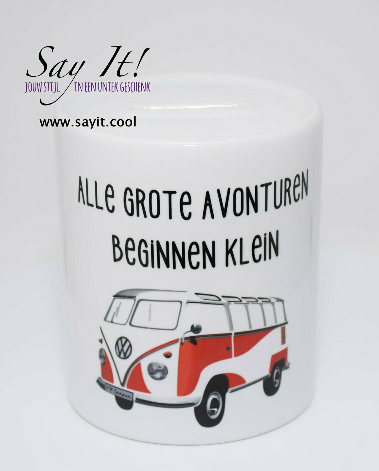 Spaarpot - gepersonaliseerd met eigen tekst en/of afbeelding