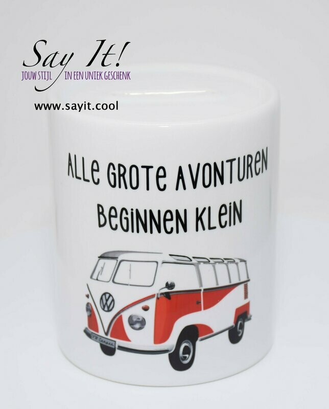 Spaarpot - gepersonaliseerd met eigen tekst en/of afbeelding Spaarpot - gepersonaliseerd met eigen tekst en/of afbeelding