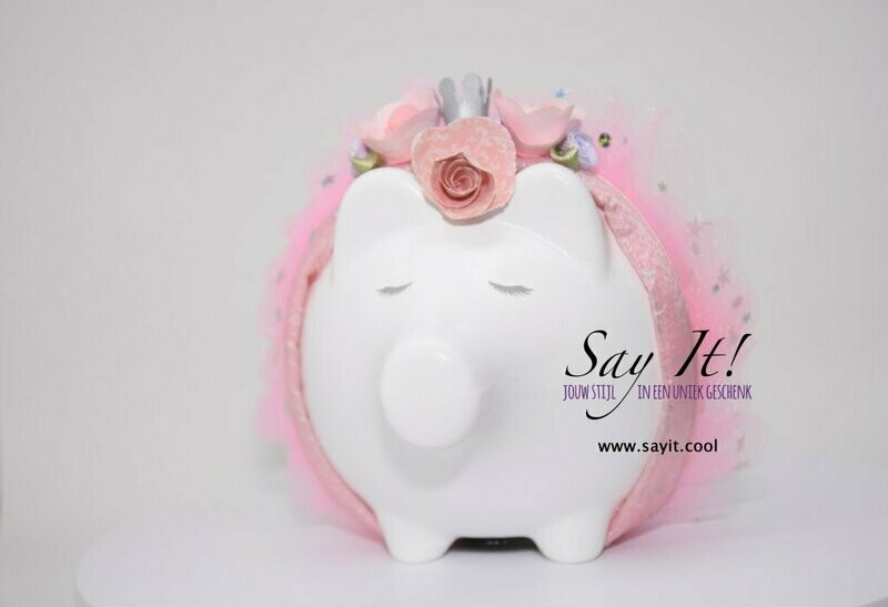 Spaarvarken - gepersonaliseerd met eigen tekst en/of afbeelding Spaarvarken - gepersonaliseerd met eigen tekst en/of afbeelding