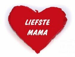 Kussen hart 'Liefste mama' (niet gepersonaliseerd)