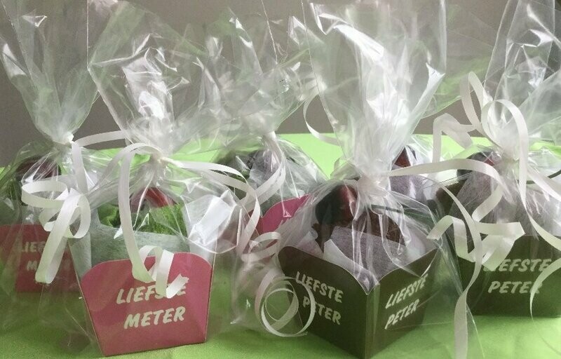 Gastendoekje 'Liefste meter' / 'Liefste peter'