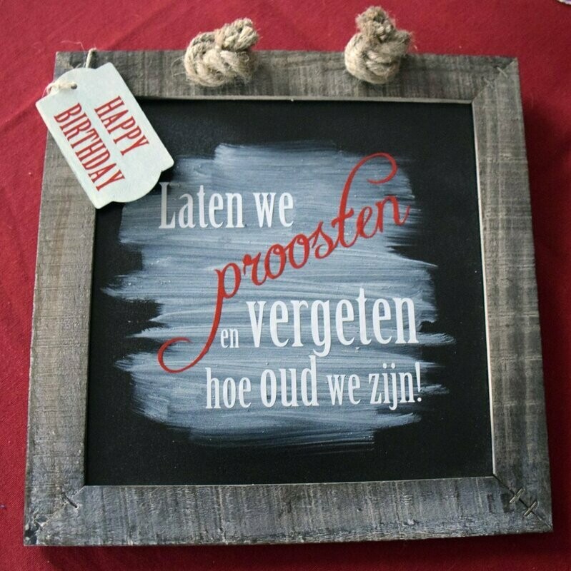 Krijtbord (optioneel met tag) - gepersonaliseerd met eigen tekst en/of afbeelding