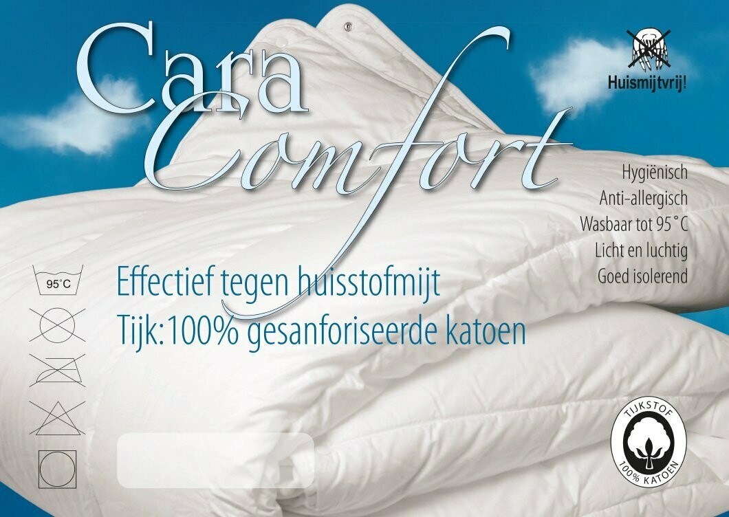 Het enige echte CARA COMFORT 4 seizoenen dekbed:
Zeer hygiënisch, licht en zeer goed isolerend