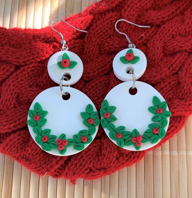 Christmas Polymer clay earrings. 7th December 10 am -12 pm @ Segue, Stratford.