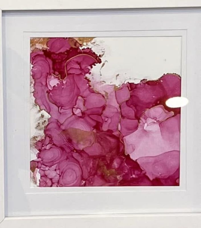 - PRIVATE - Framed Alcohol Ink Design 31st Of May - Gembrook -