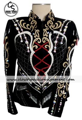 ​'Dawn Haas Myers' Black, Red, Gold & White Jacket