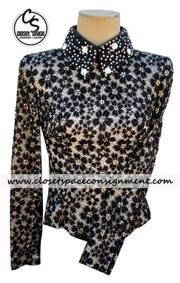 'Lindsey James' Black & Ivory Floral Top 'Lindsey James' Black & Ivory Floral Top