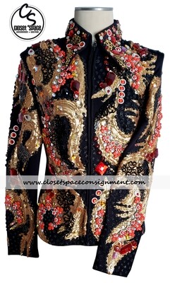 'Expressions' Black, Gold & Red Jacket 'Expressions' Black, Gold & Red Jacket