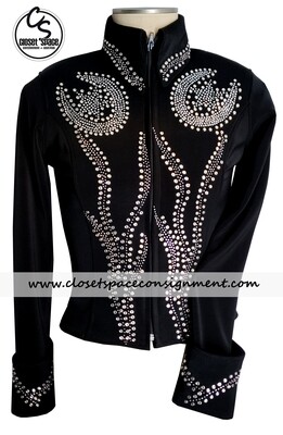 ​'Show Diva' Black & Silver Horseshoe Jacket