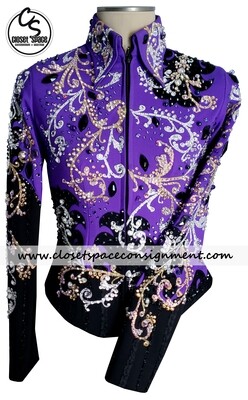 ​'Wood's' Black & Purple Jacket
