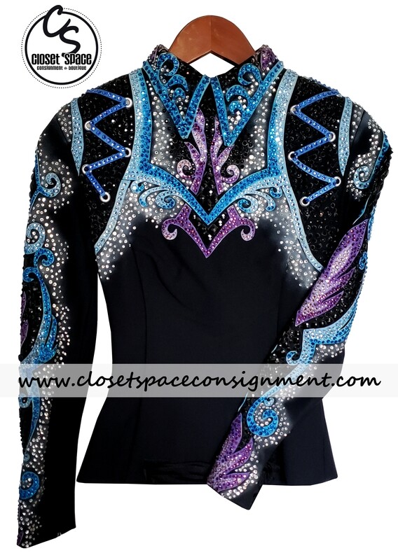 'Dawn Haas Myers' Black, Purple & Blue Top 'Dawn Haas Myers' Black, Purple & Blue Top