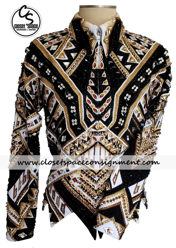 'Showtime' Black, Gold & White Jacket 'Showtime' Black, Gold & White Jacket