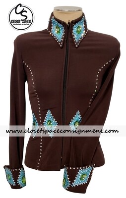 'Kris Kustoms' Chocolate & Teal Showmanship Set 'Kris Kustoms' Chocolate & Teal Showmanship Set