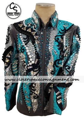'TSW' Gray & Turquoise Showmanship Set 'TSW' Gray & Turquoise Showmanship Set