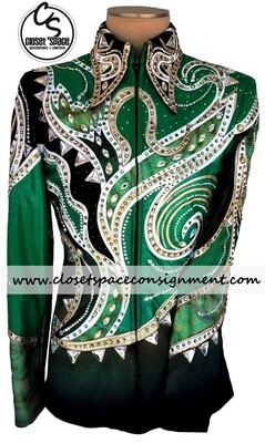 'Carolina Beverly Hills' Black, Emerald, White & Gold Jacket 'Carolina Beverly Hills' Black, Emerald, White & Gold Jacket