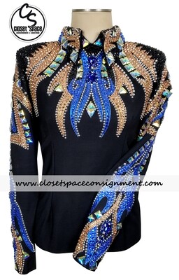 'Trudy' Black, Royal & Copper Top 'Trudy' Black, Royal & Copper Top