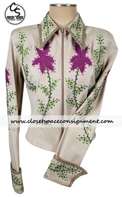 ​'Western Collection Styles' Beige Floral Shirt