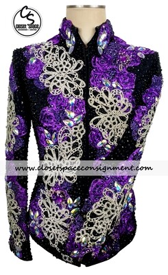 'Trudy' Black, Purple & Silver Jacket 'Trudy' Black, Purple & Silver Jacket