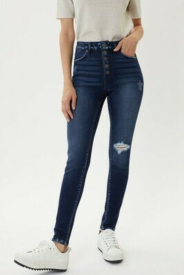 High Rise Dark Distressed Super Skinny High Rise Dark Distressed Super Skinny