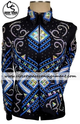 'LM Expectations' Black, Blue & Silver Jacket 'LM Expectations' Black, Blue & Silver Jacket