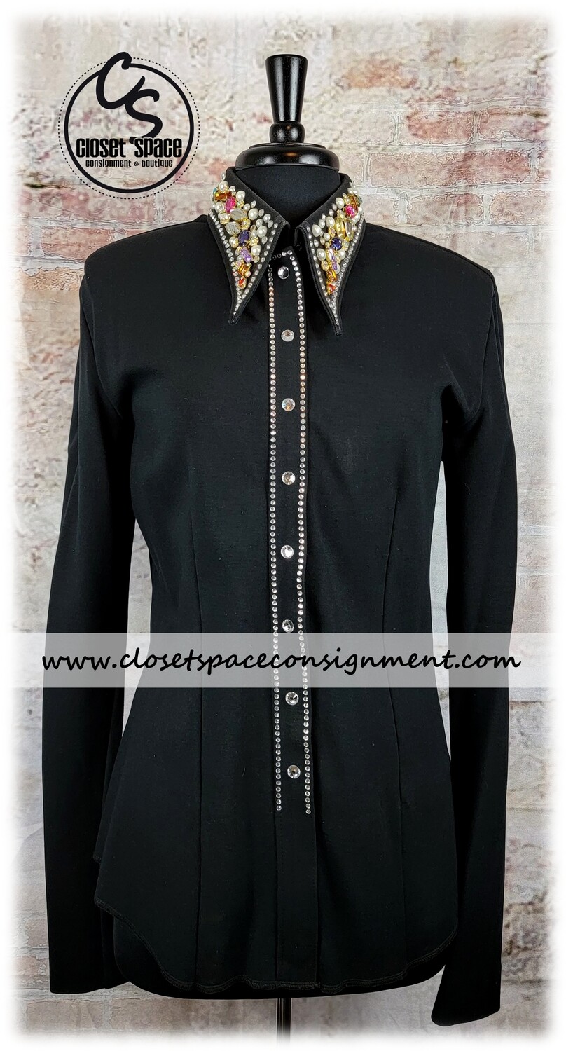 ​'Lisa Nelle' Black Stoned Shirt