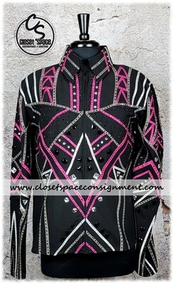 ​'Stephanie Conti' Black, Pink & Gray Jacket