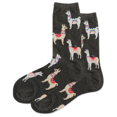 Charcoal Alpaca Crew Socks