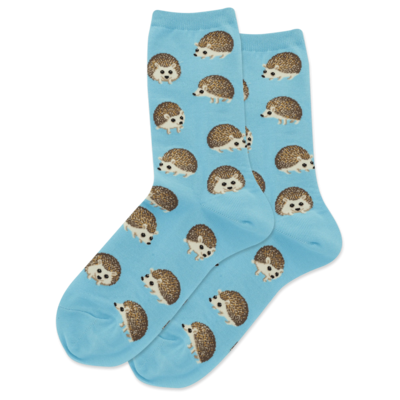 Blue Hedgehog Crew Socks