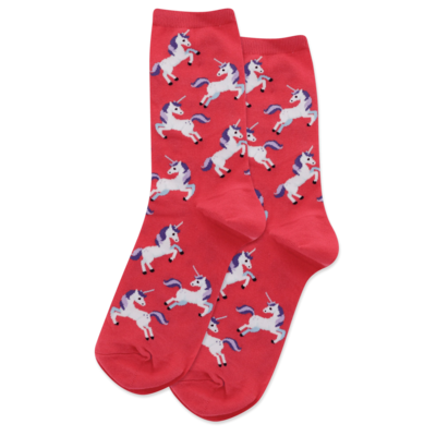 Pink Unicorn Crew Socks