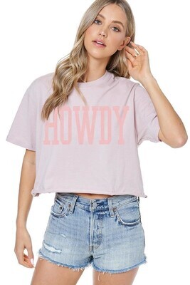 Rose 'Howdy' Graphic Crop Tee