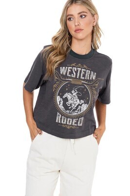 Charcoal Western Rodeo Crop