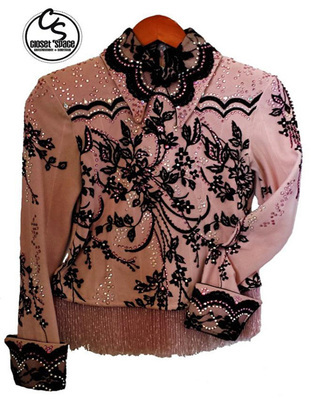 'All That' Black & Pink Fringe Jacket