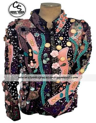 'DDesigns' Black, Pink & Turquoise Jacket 'DDesigns' Black, Pink & Turquoise Jacket