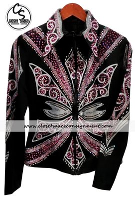 ​'Chris Pierce' Black, Silver & Pink Jacket