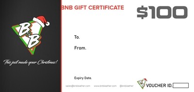 BNB Christmas Gift Card $100 value
