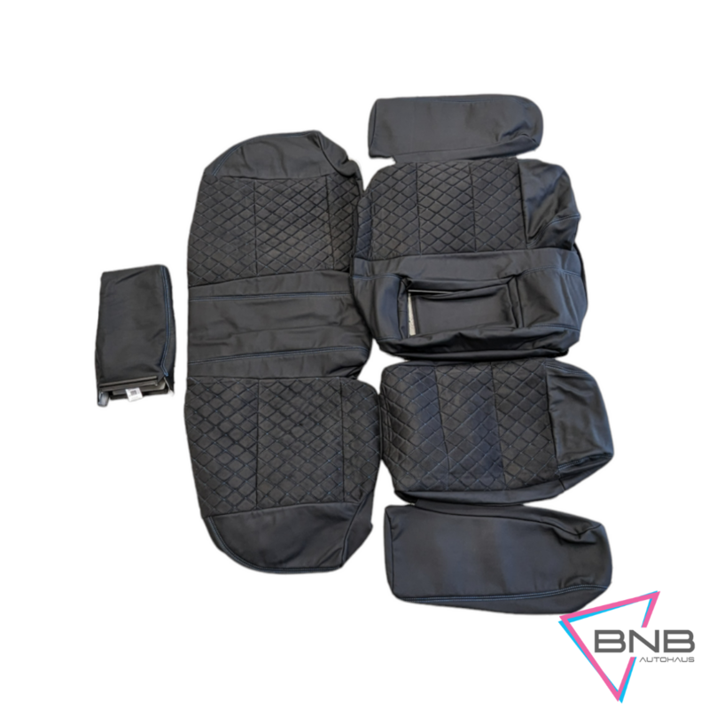 Ford Falcon FG Sedan GT-P Seat Skin Trim Kit Black Leather &amp; Suede