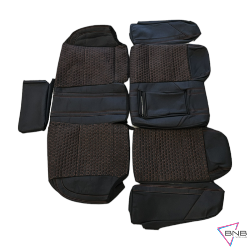 Ford Falcon FG Sedan GT-P Seat Skin Trim Kit Black Leather &amp; Suede