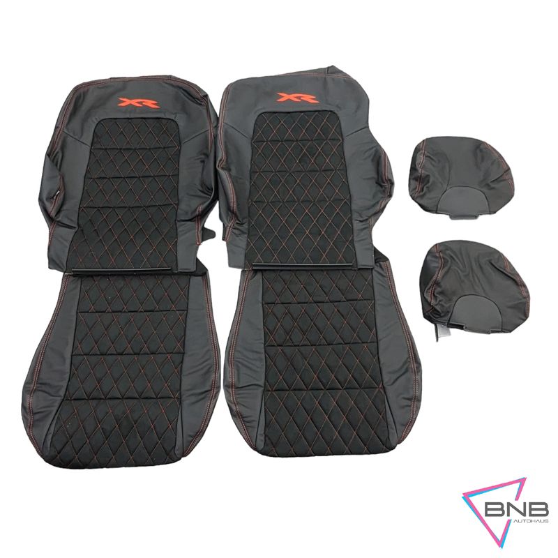 Ford Falcon BA/BF/FG/FGX XR6/XR6 TURBO/XR8 Seat Skin Trim Kit Black Leather &amp; Suede