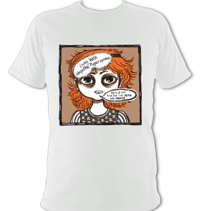 White Living with IH Design 2 TShirt Unisex - price includes postage to anywhere in Australia