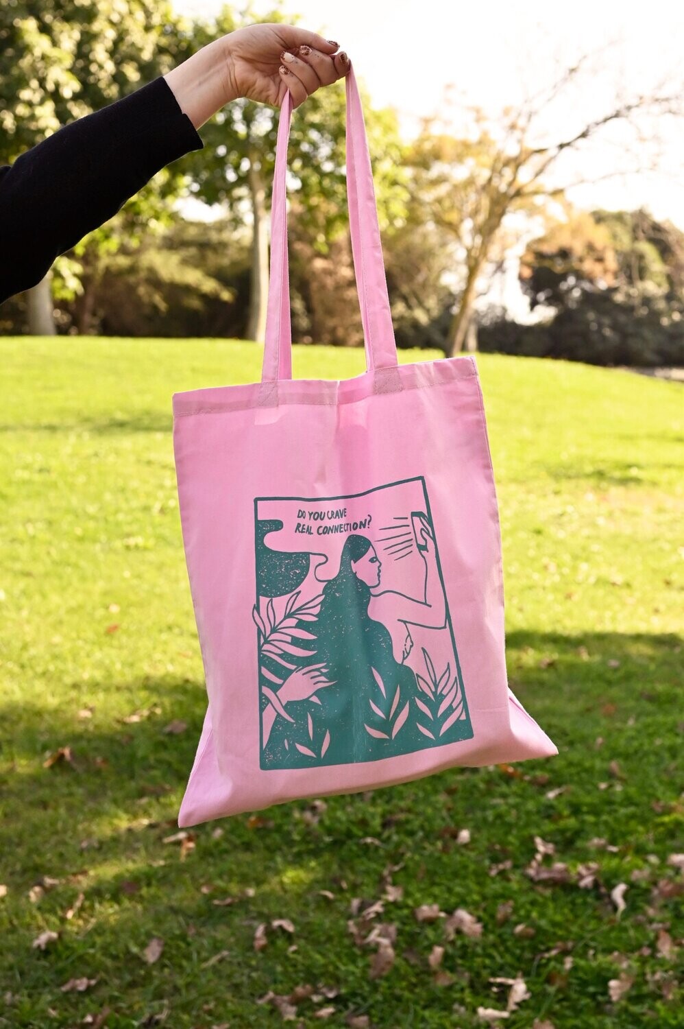 Real Connection: pink tote-bag