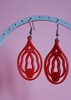 Vulva Earrings #pink