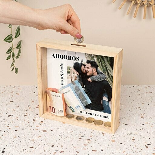 HUCHA MADERA PERSONALIZADA