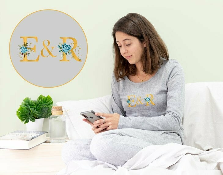 Pijama personalizado con Letras y números