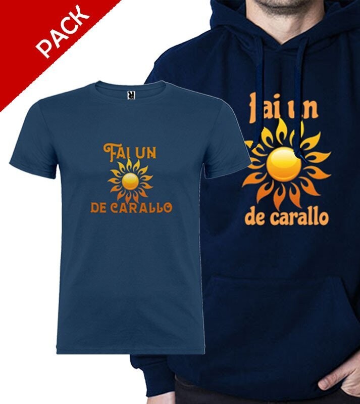 Pack Sudadera y Camiseta De Carallo